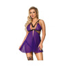 Subblime Babydoll Espalda Descubierta Con Frontal Lila S/M